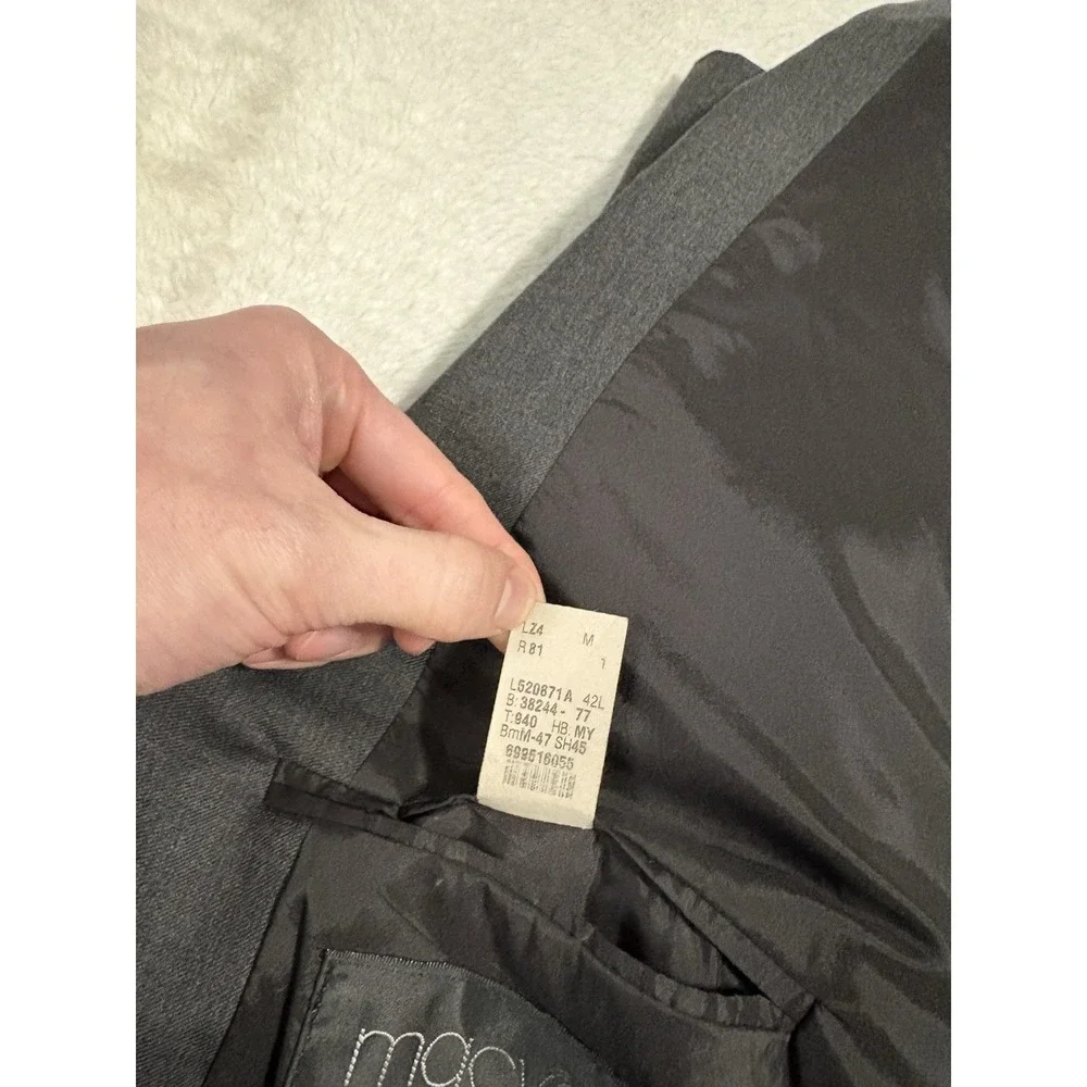 Lauren Ralph‎ Lauren Men's Charcoal Gray Blazer Jacket Size 42L Wool READ